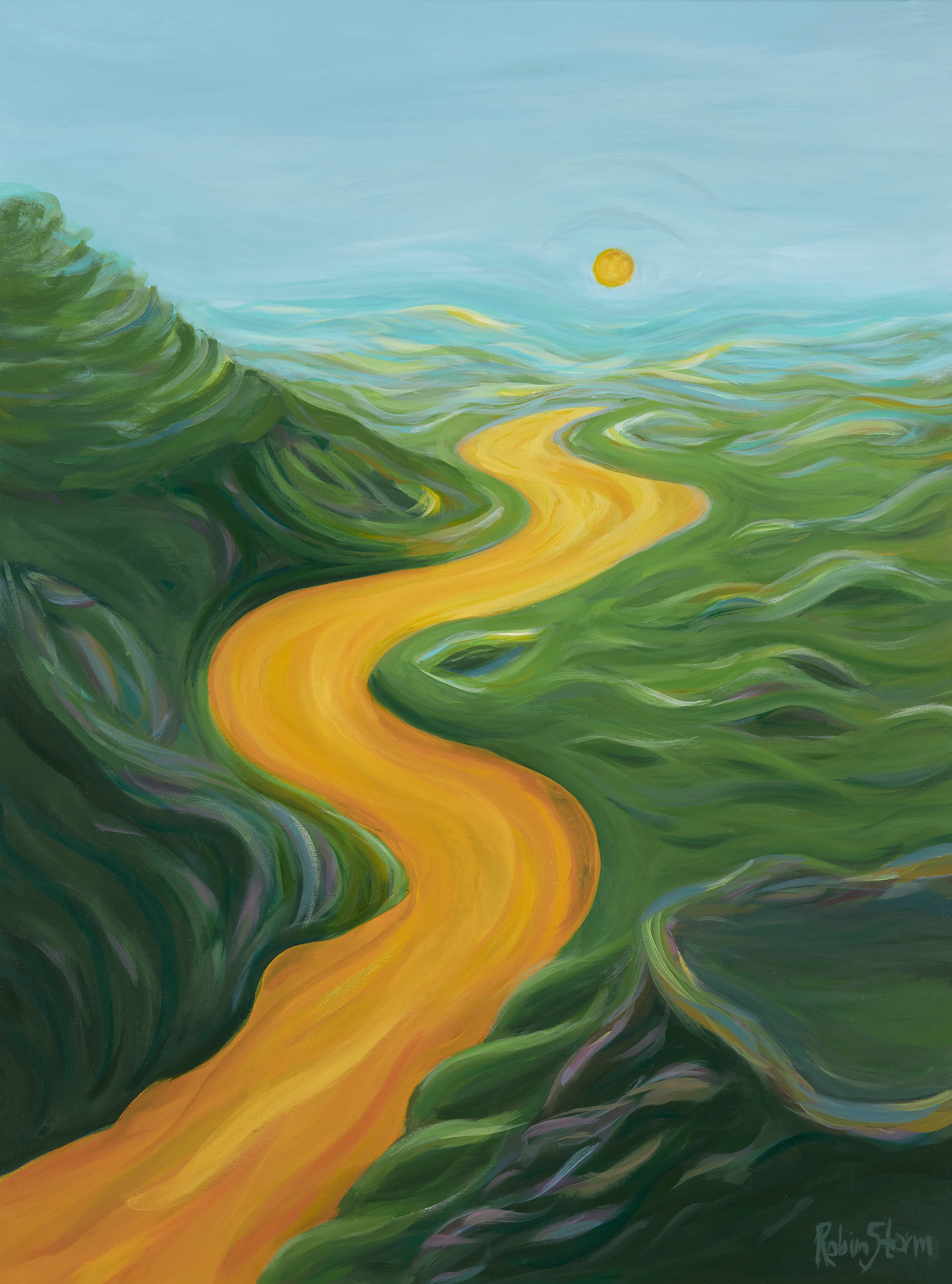 Bøgsted Rende er gul (indrammet)